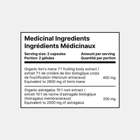 7:1 LION'S MANE + 10:1 ASTRAGALUS | Cognitive & Immune Support