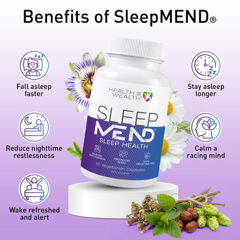 SleepMEND® | 100% Organic Melatonin-Free Sleep Support