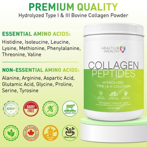 COLLAGEN - Hydrolyzed Bovine Type I & III Unflavored Powder