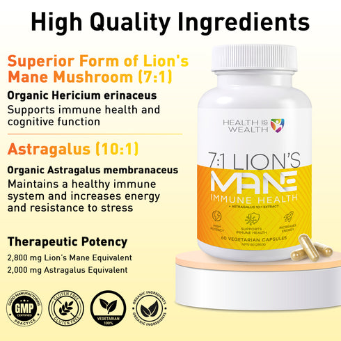 Lion's Mane + Astragalus Cognitive & Immune Support
