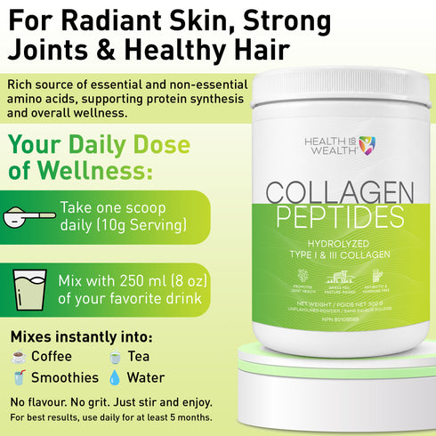 Collagen - Hydrolyzed Bovine Type 1 & 3 Powder (3-PACK SPECIAL)