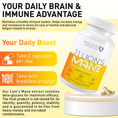 Lion's Mane + Astragalus Cognitive & Immune Support