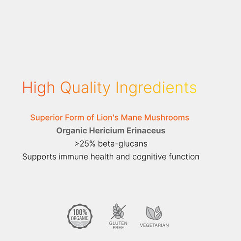 LION'S MANE  | High Potency Organic Mushroom Extract