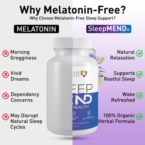 SleepMEND® | 100% Organic Melatonin-Free Sleep Support