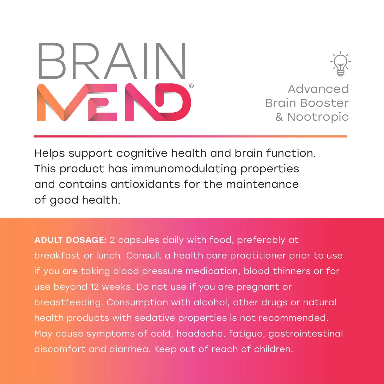 BrainMEND® PQQ Brain Vitamin Health IS Wealth 60 caps Health IS